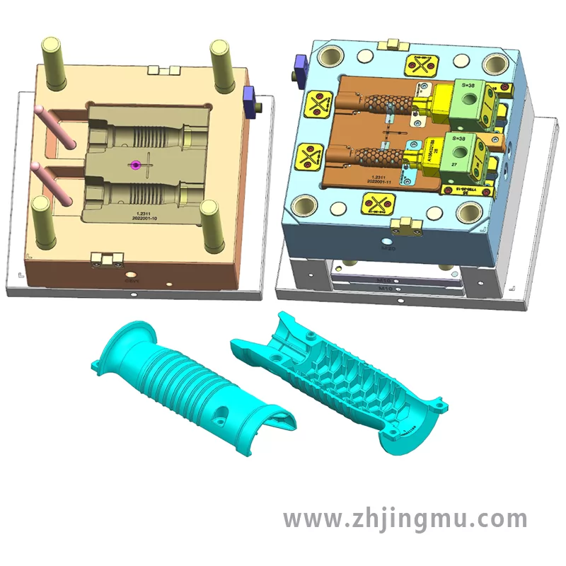 Handle Shell Plastic Injection Mold Design Drawing