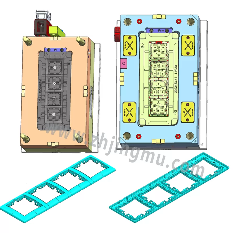 Home appliance switch housing injection mold design drawing